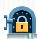 Icon representing certificate of deposit (CD), a locked vault