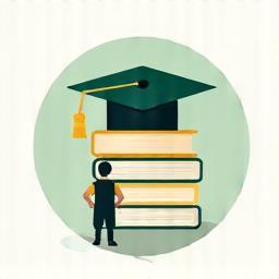 Icon representing college savings, like a graduation cap and books